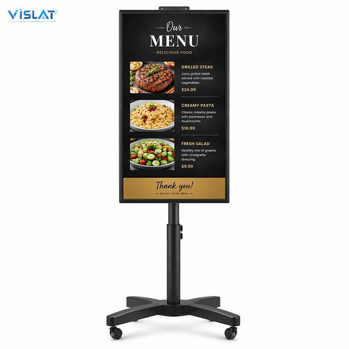 VISLAT 21.5 inch portable digital signage with battery and wireless display for retail shelf-edge advertising
