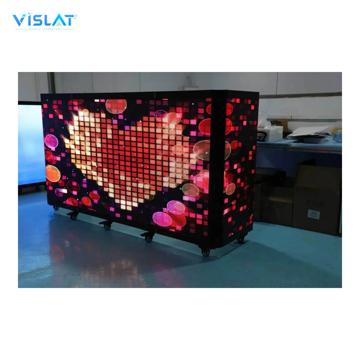 VISLAT 4-Panel LED DJ Booth P3.91 3840Hz Concertina Stage Display - additional product view