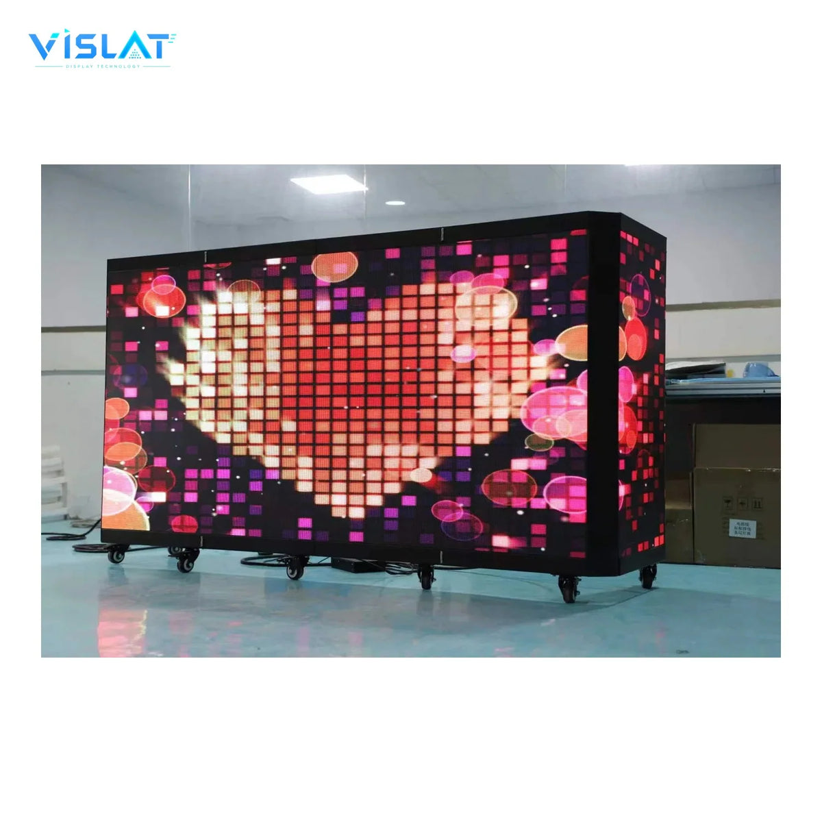 VISLAT 4-Panel Transparent LED DJ Booth P4.81 See-Through Stage Display - product photo