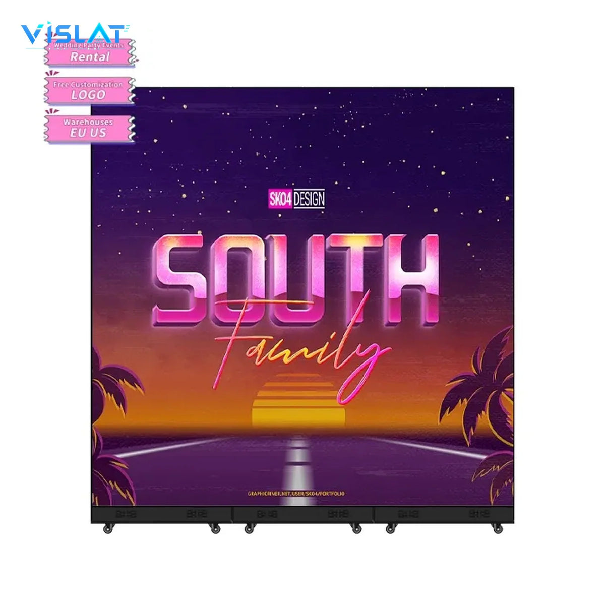 VISLAT 43 Inch Indoor Digital Signage 4K UHD Wall-Mount Commercial Display - product photo