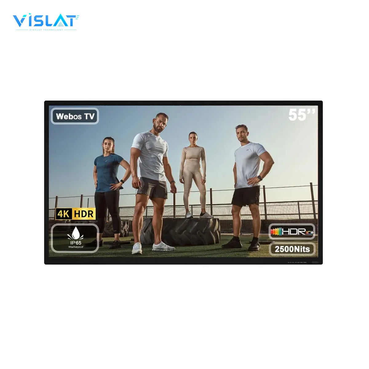 VISLAT 43 Inch Outdoor TV 1000 Nits IP65 Full HD Smart Television Wall Mount - product photo