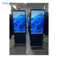 VISLAT 43 inch Android portable digital signage rolling display two rolling kiosks on wheeled bases