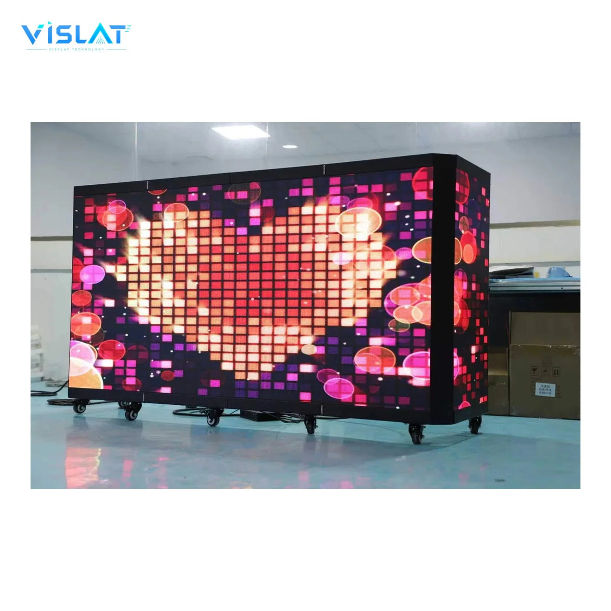 VISLAT 5-Panel Curved LED DJ Booth P2.9 Immersive Semi-Circle Stage - product view