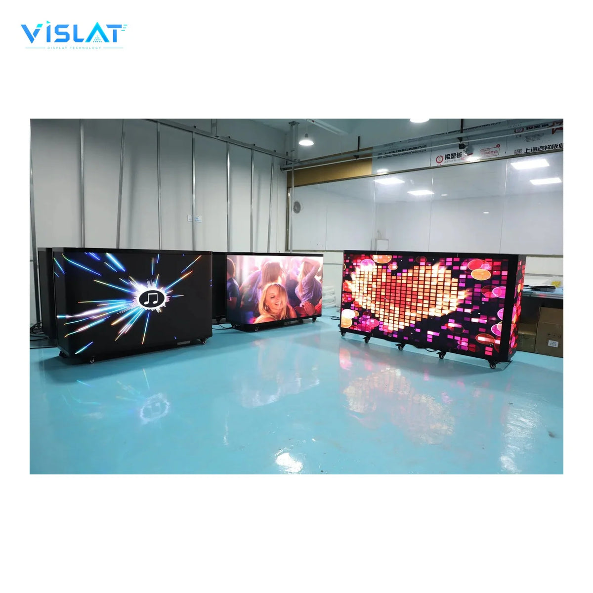 VISLAT 6-Panel LED DJ Booth P2.6 Ultra HD Large Stage Concertina Display - product photo