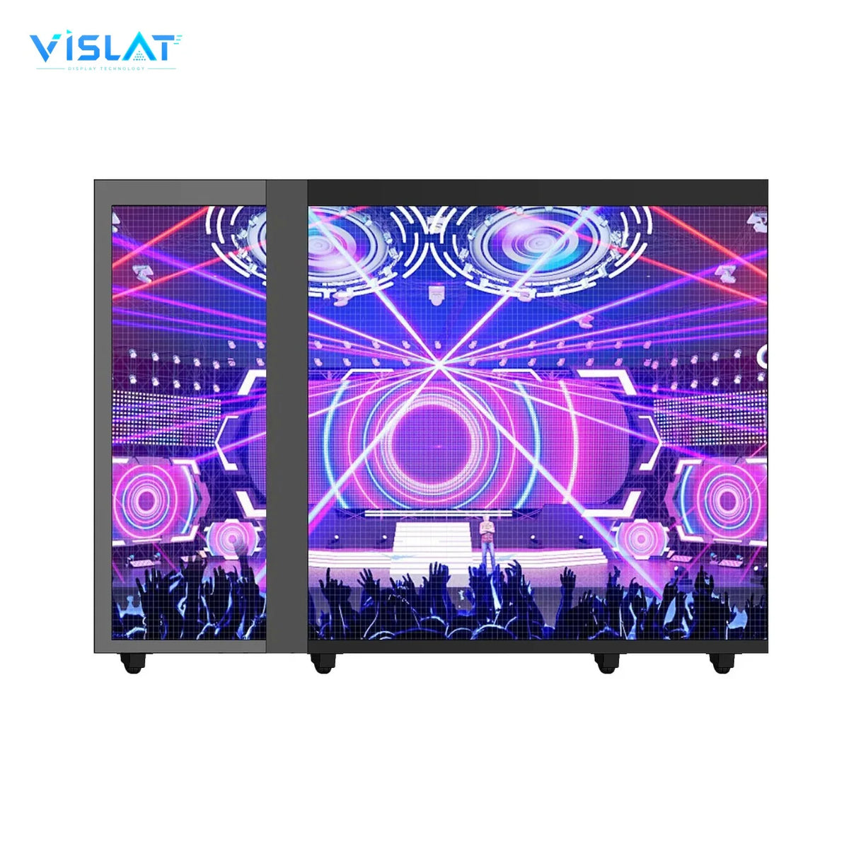 VISLAT 6-Panel LED DJ Booth P2.6 Ultra HD Large Stage Concertina Display - additional product view
