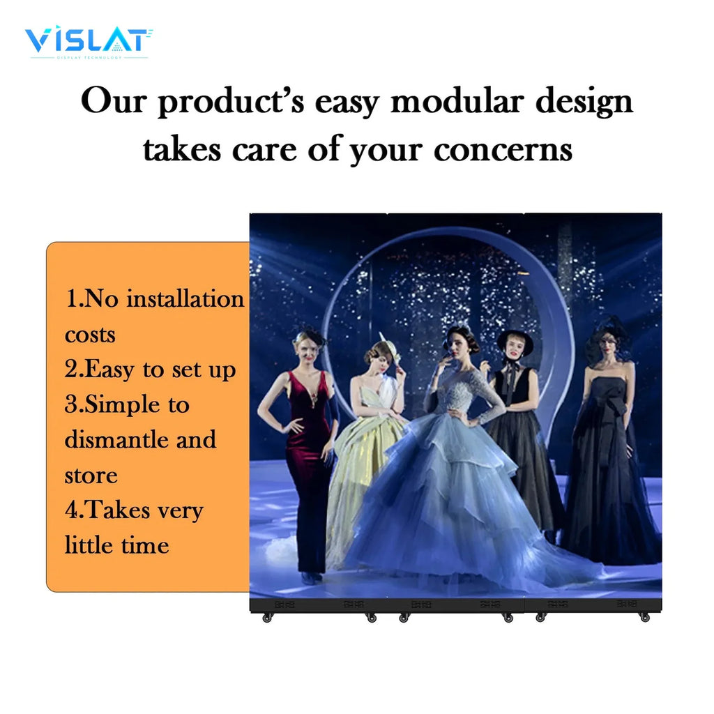 VISLAT P1.95 Ultra-Fine LED Rental Panel 500x500mm Broadcast Video Wall - product view
