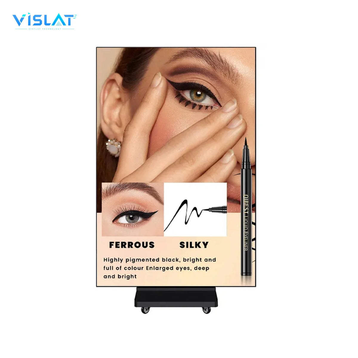 VISLAT P2.5 Foldable LED Poster Display 640x1920mm Floor Standing - detail view