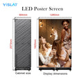 VISLAT P2.5 slim LED poster display 480x1440mm slim LED poster on a clean white background