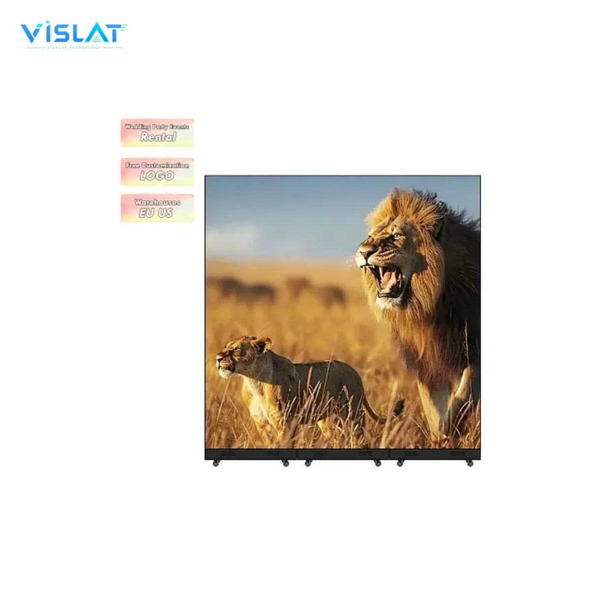 VISLAT P3.91 double-sided LED poster display 640x1920mm double-sided poster on a clean white background